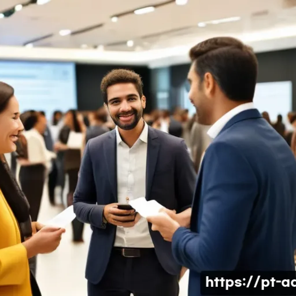 행정사 협회 가입 시 장단점 - A professional networking event for administrative agents in a modern conference hall in São Paulo, ...