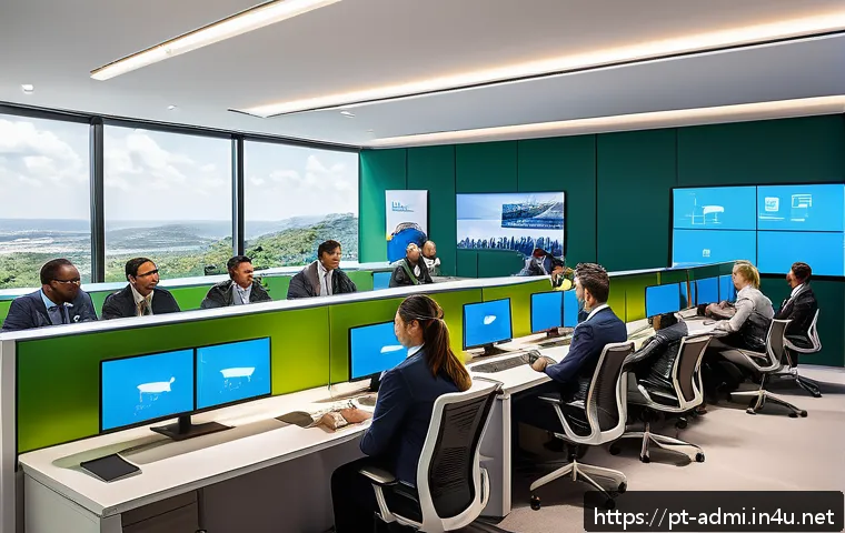 행정사 직업 만족도와 주요 불만 사항 - A modern public administration office in Brazil, featuring a diverse group of government employees c...